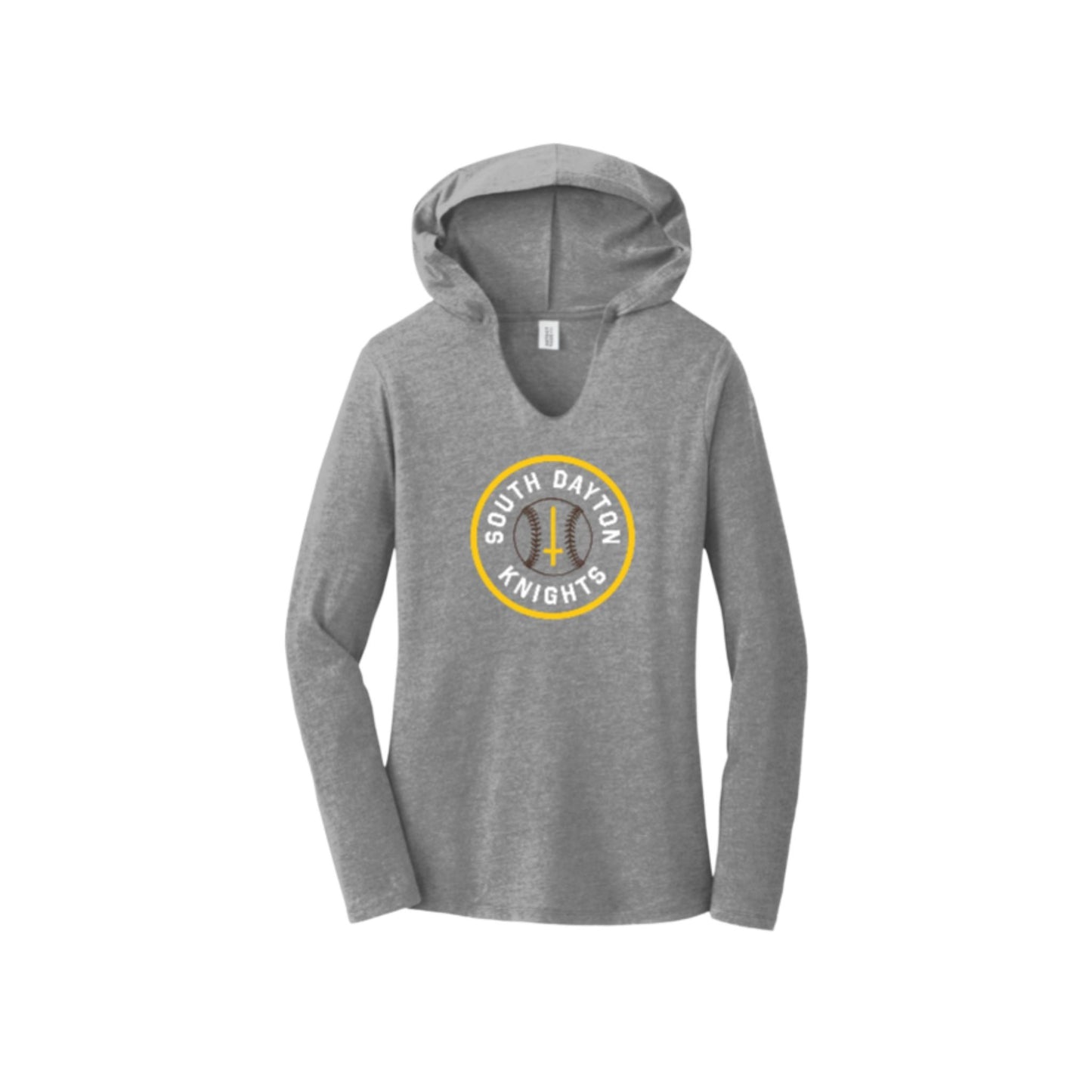 SDK Baseball Ladies Long Sleeve Hooded T-shirt
