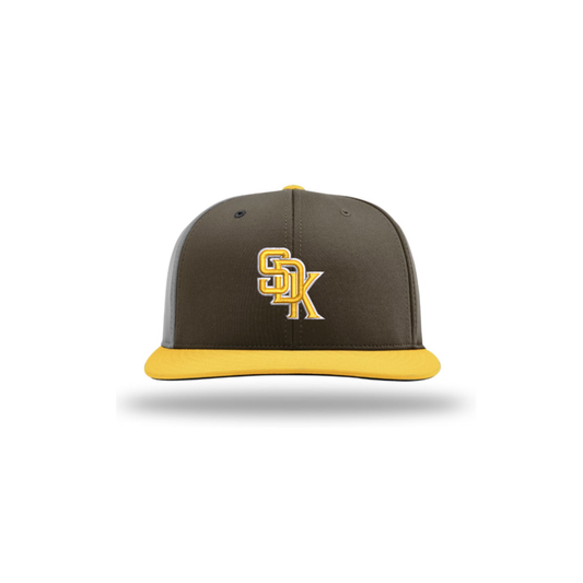 Brown and gold cap with SDK logo 